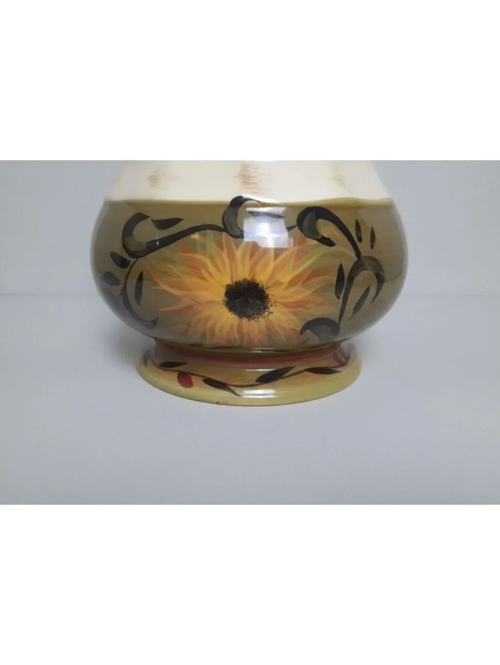 Certified International Margaret LeVan Sunflower Ceramic Kitchen Canister Jar 8